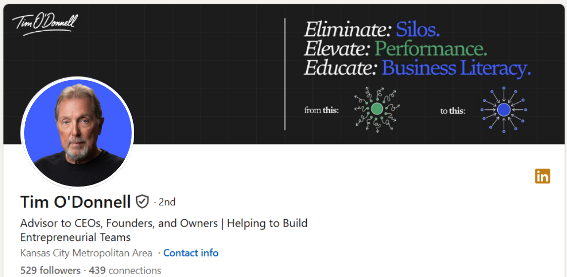 Tim O'Donnell's LinkedIn Profile Makeover
